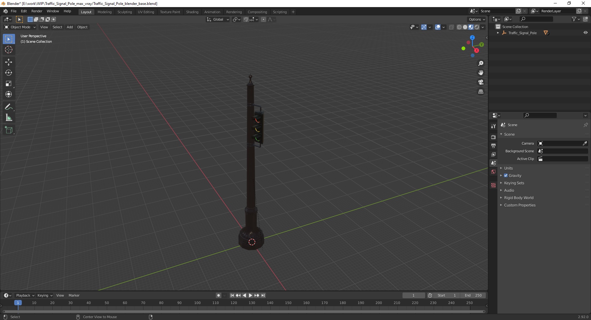 Traffic Signal Pole 3D model