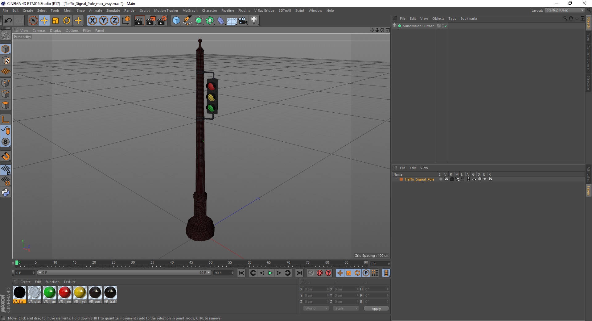 Traffic Signal Pole 3D model