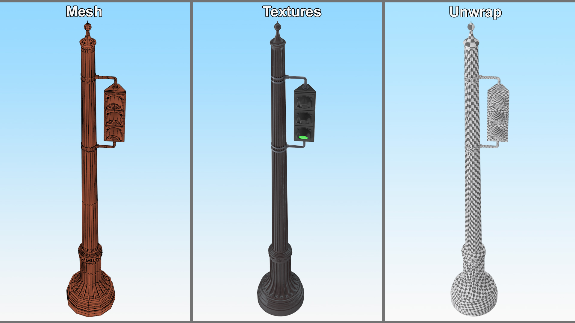 Traffic Signal Pole 3D model