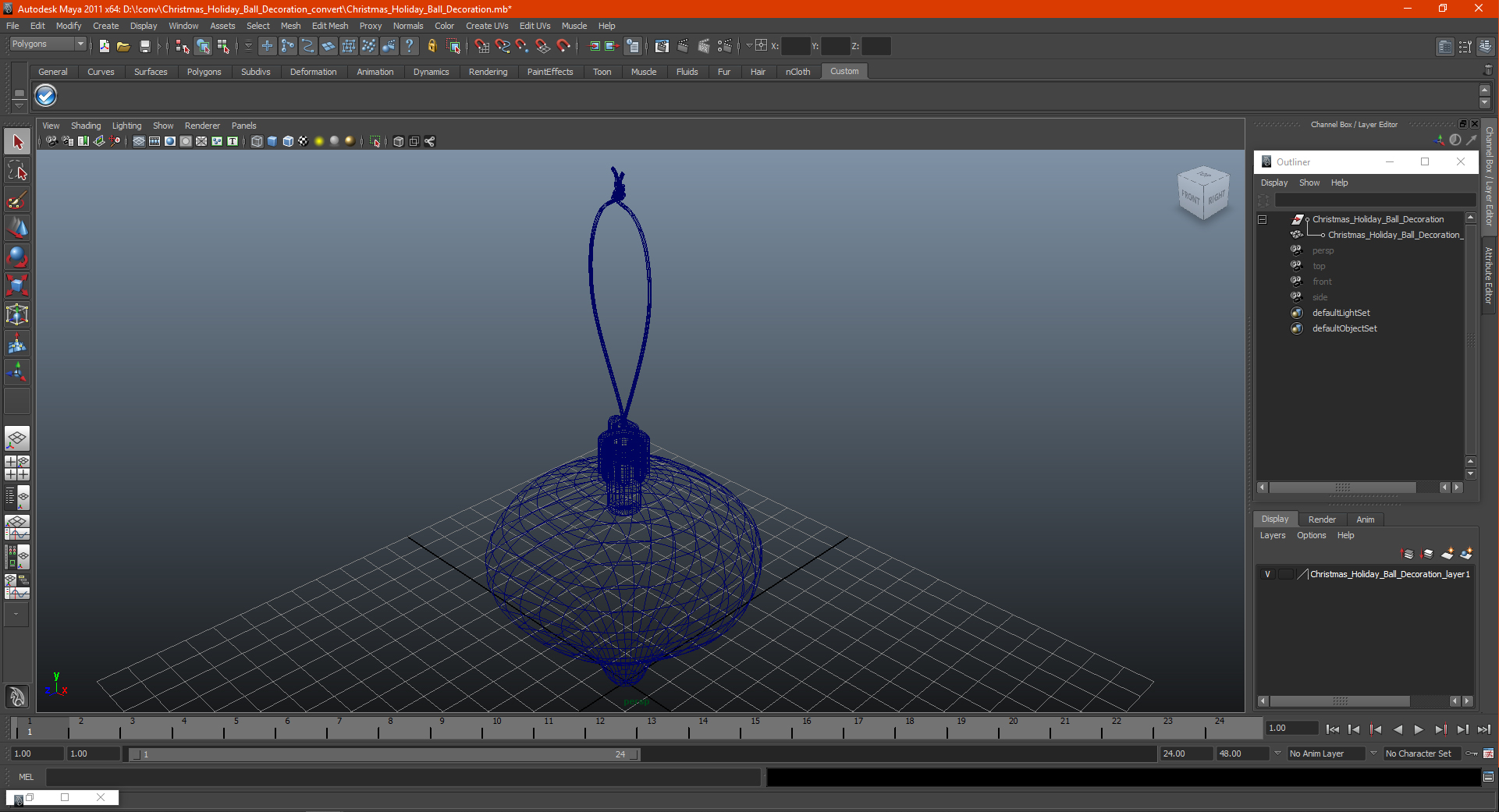 3D Christmas Holiday Ball Decoration model