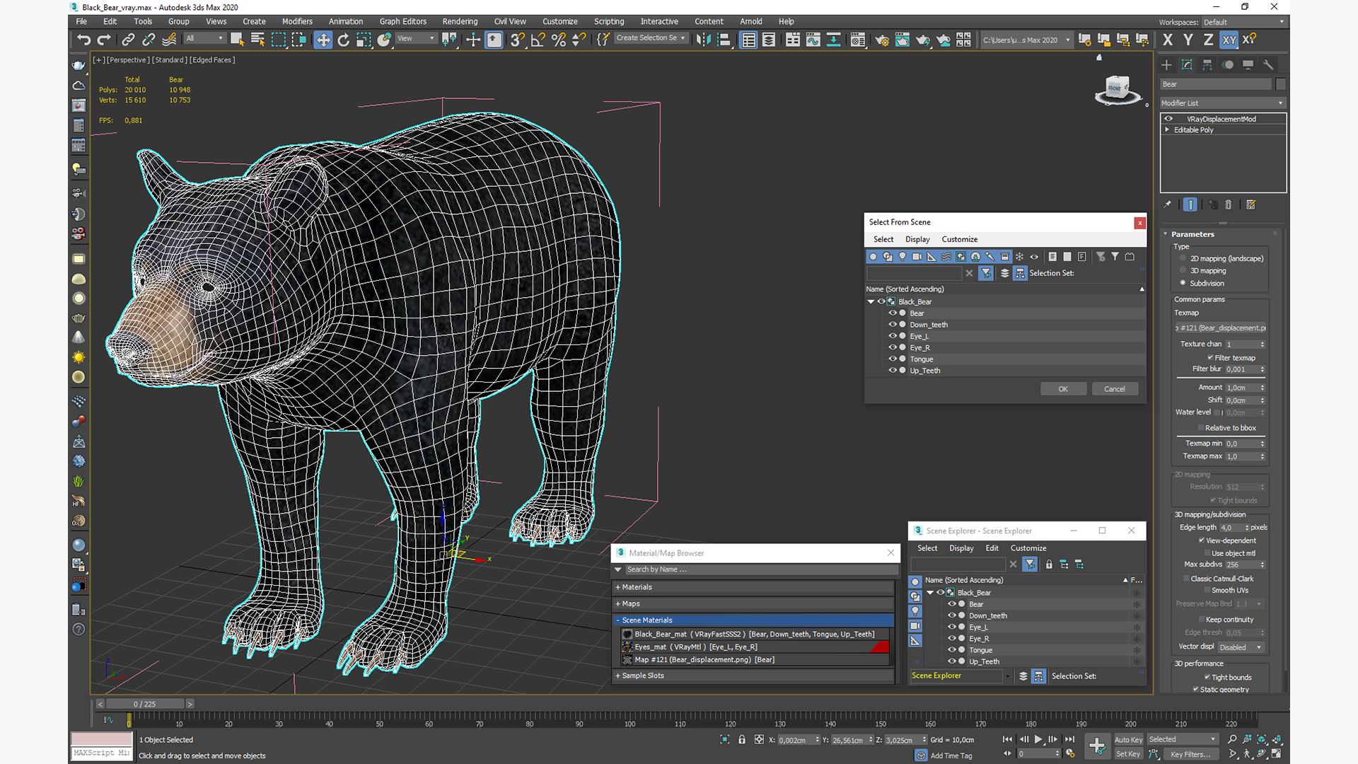 3D model Black Bear