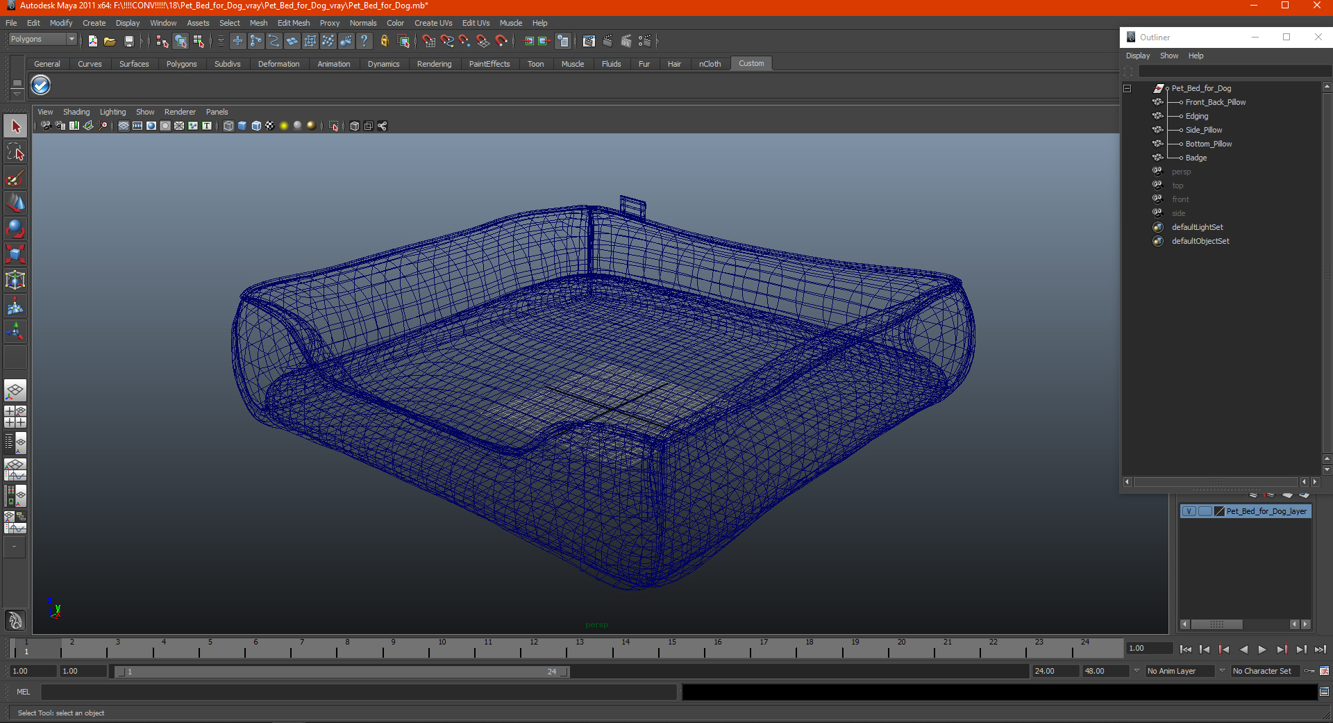 3D model Pet Bed for Dog