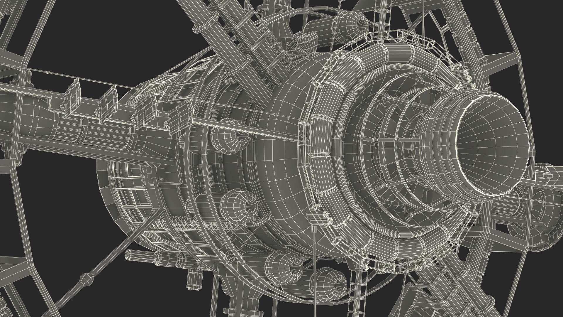 3D Steampunk Space Station model