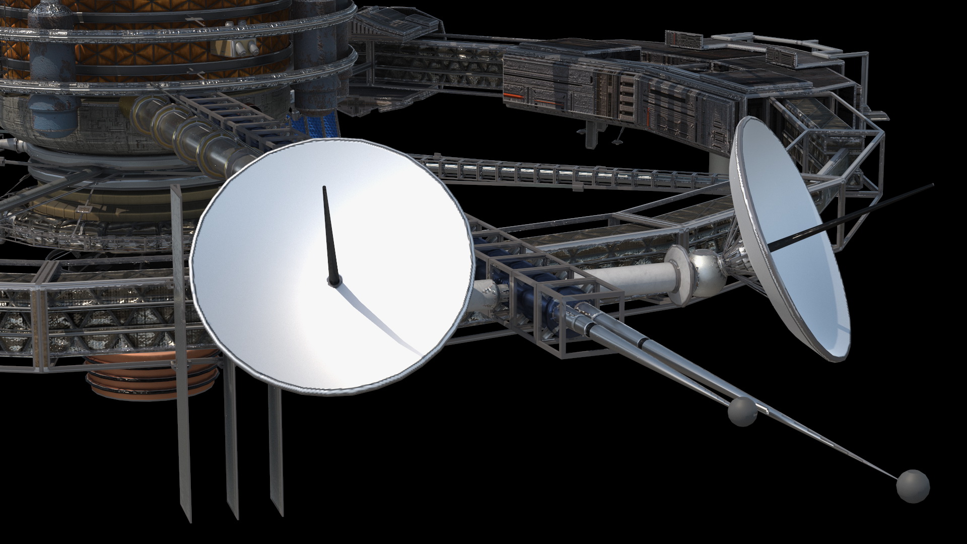3D Steampunk Space Station model