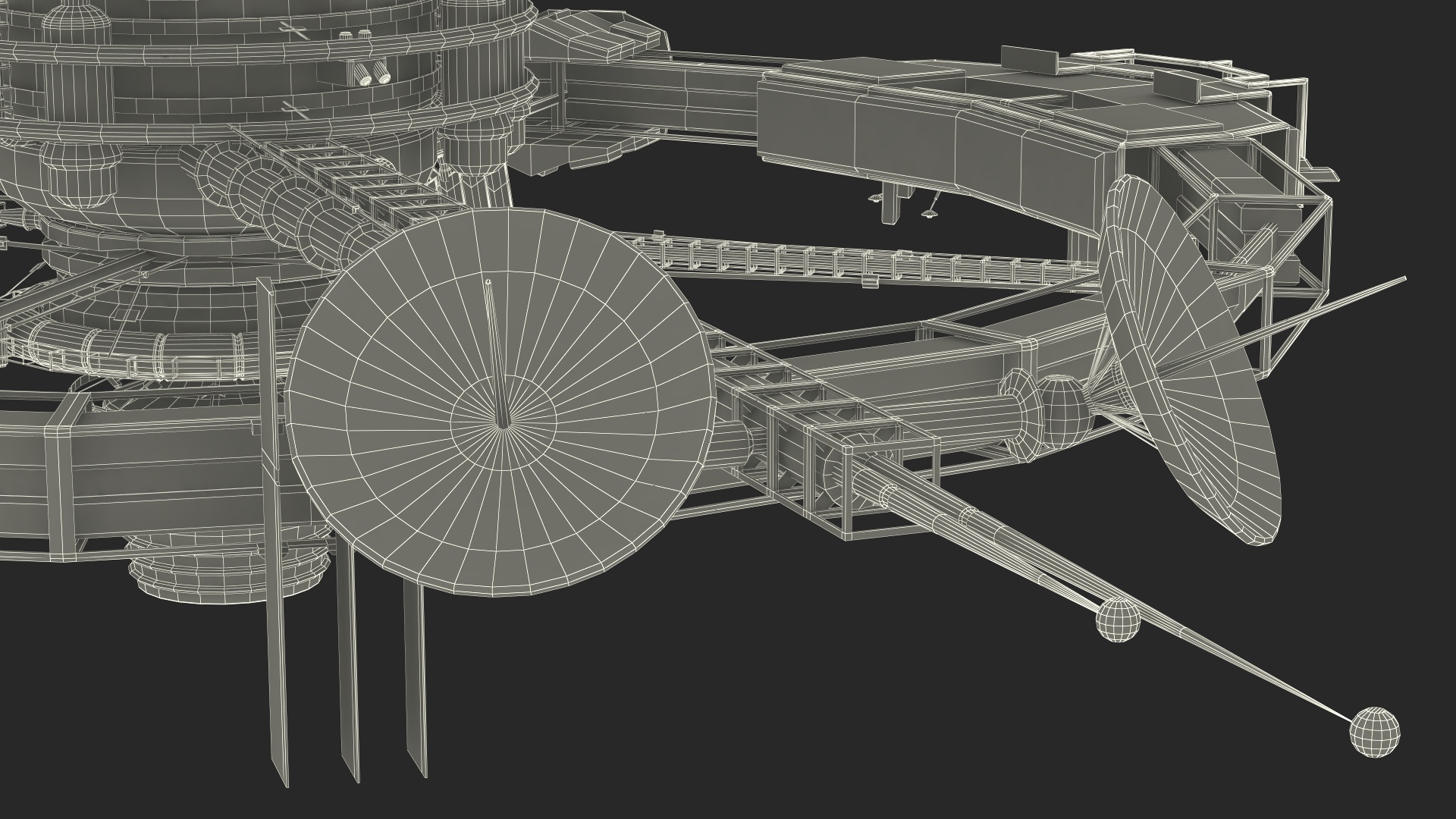 3D Steampunk Space Station model