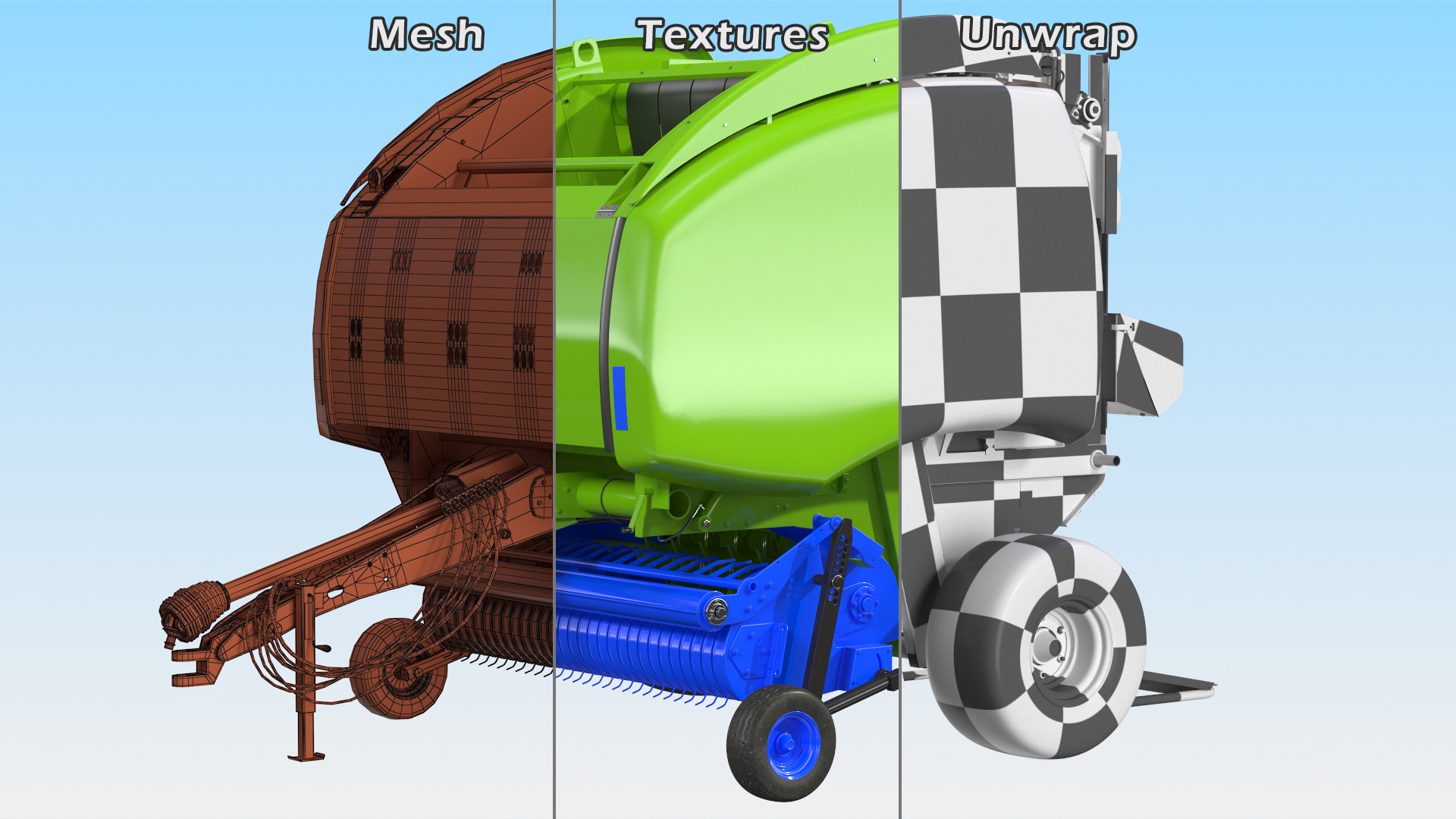 3D model Bale Wrapper Machine