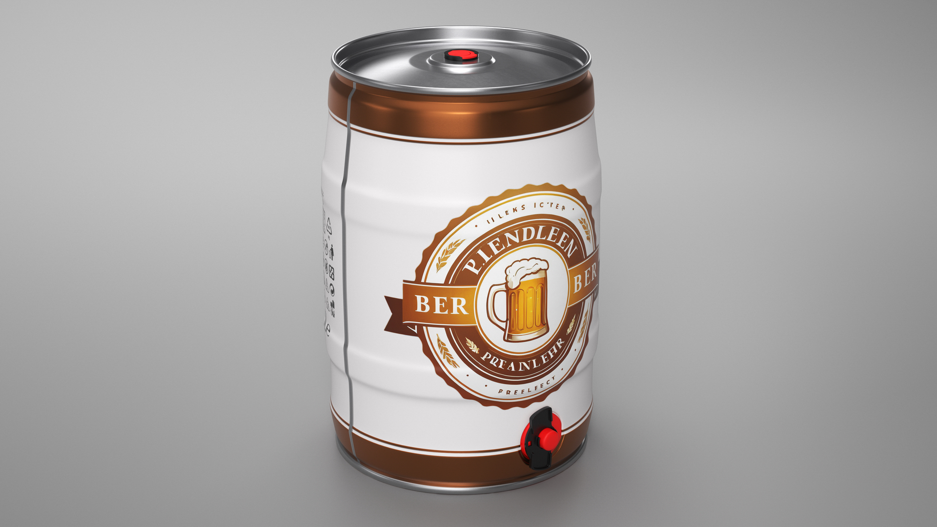 3D model Generic Beer Keg with Tap