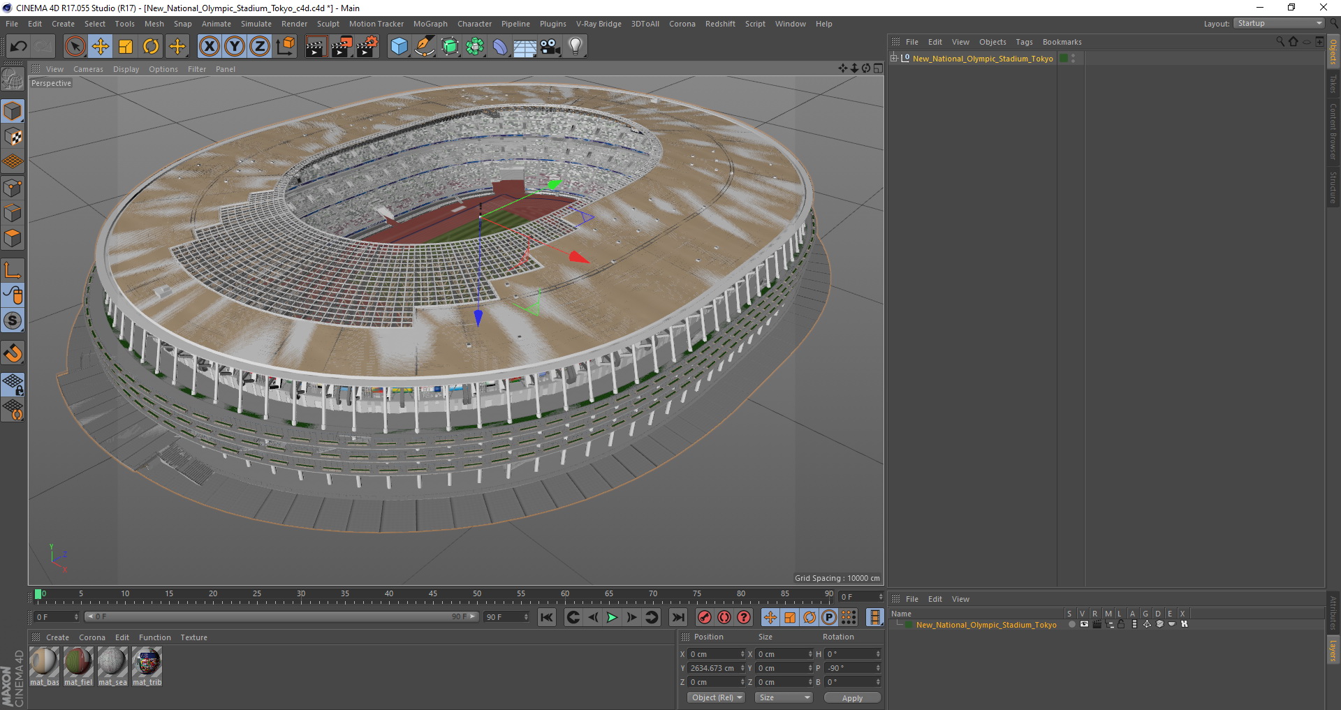 New National Olympic Stadium Tokyo 3D model