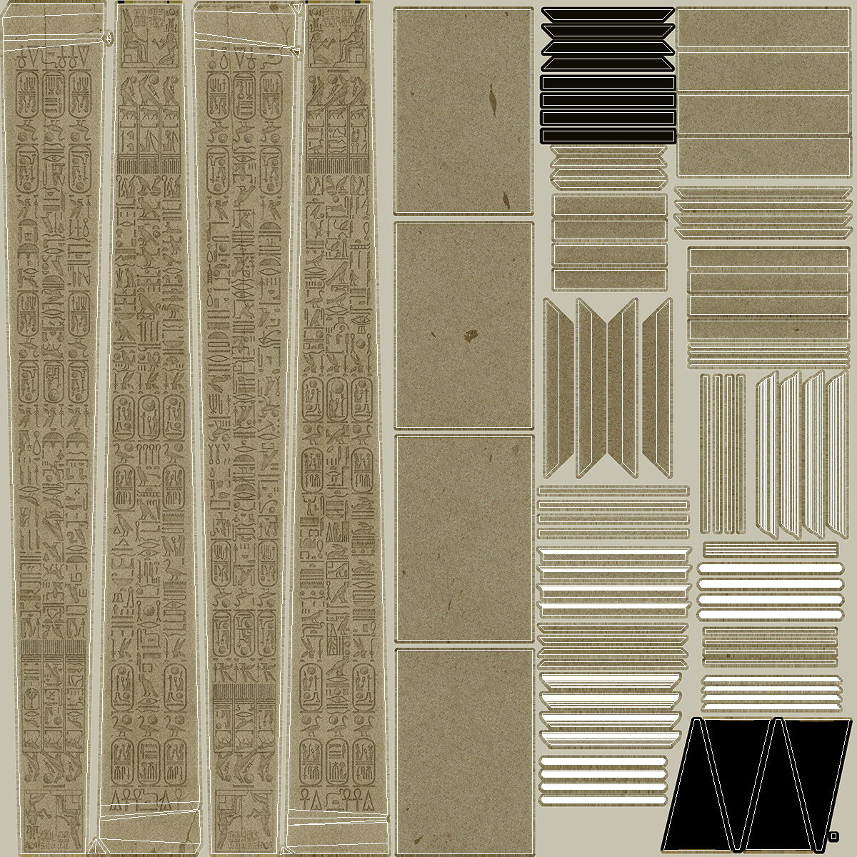 3D model Ancient Egyptian Obelisks