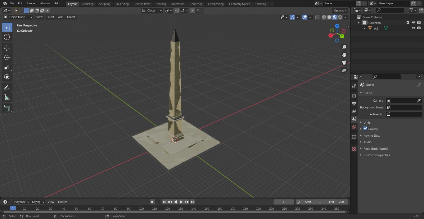 3D model Ancient Egyptian Obelisks