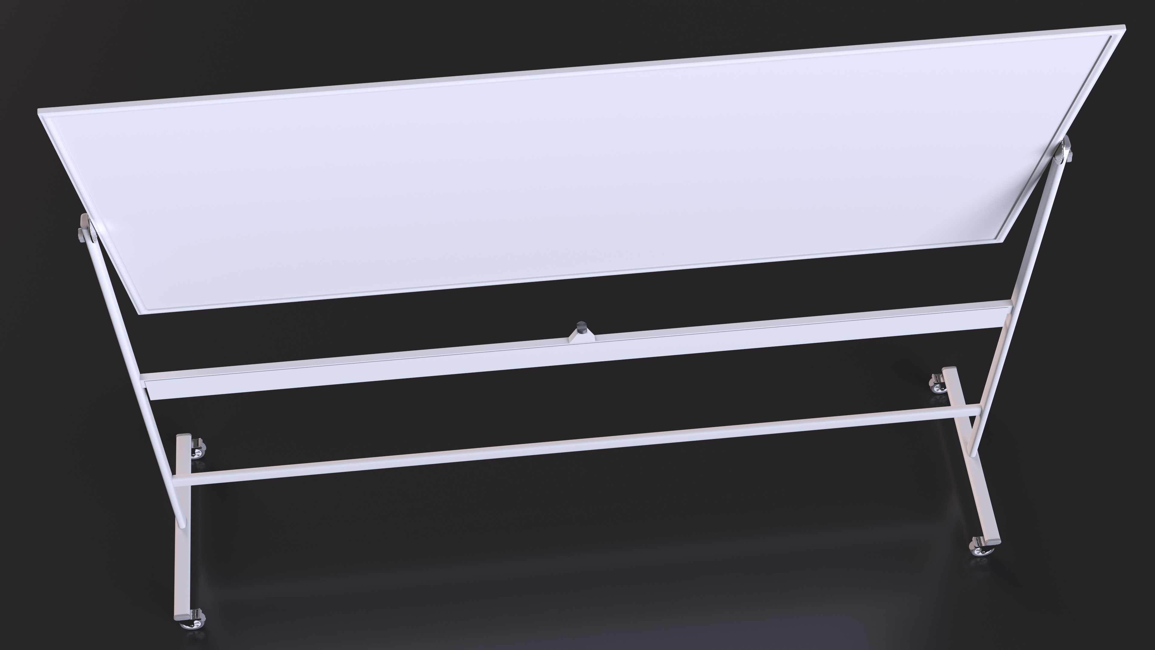 3D Office Magnetic Whiteboard on Wheels