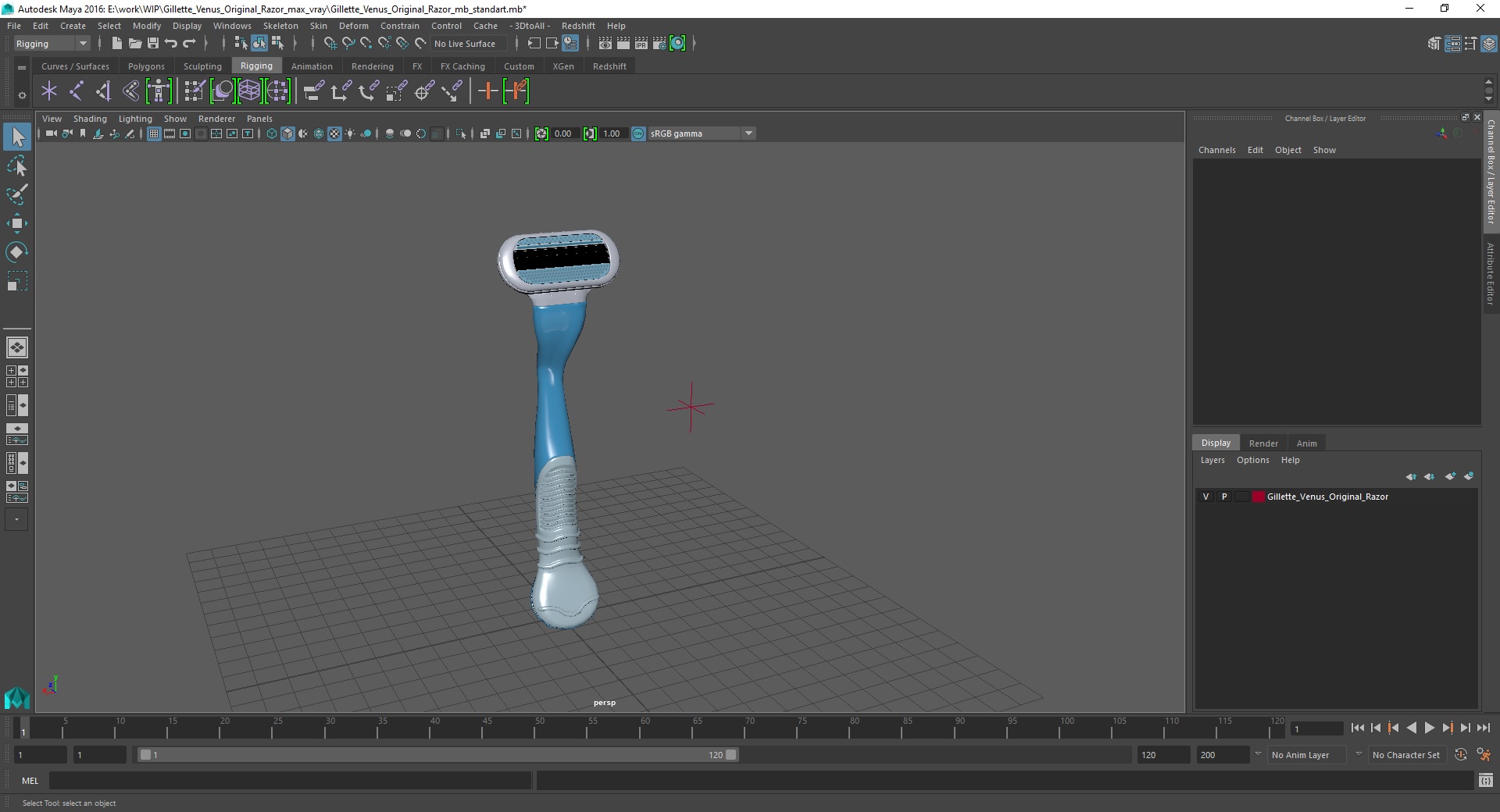 Gillette Venus Original Razor 3D model