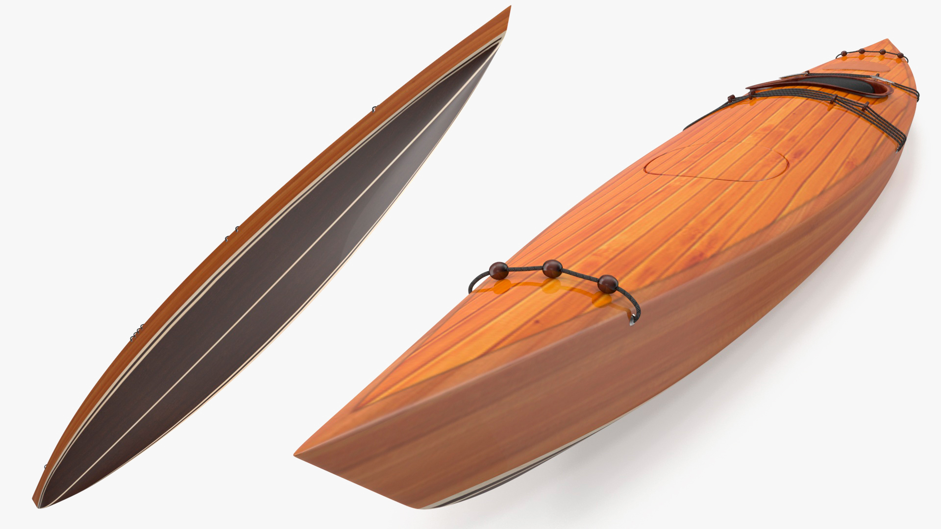 Wooden Kayak 3D