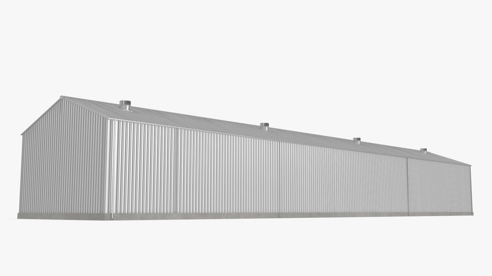 Industrial Warehouse Building with Doors for Vehicle Access 3D model