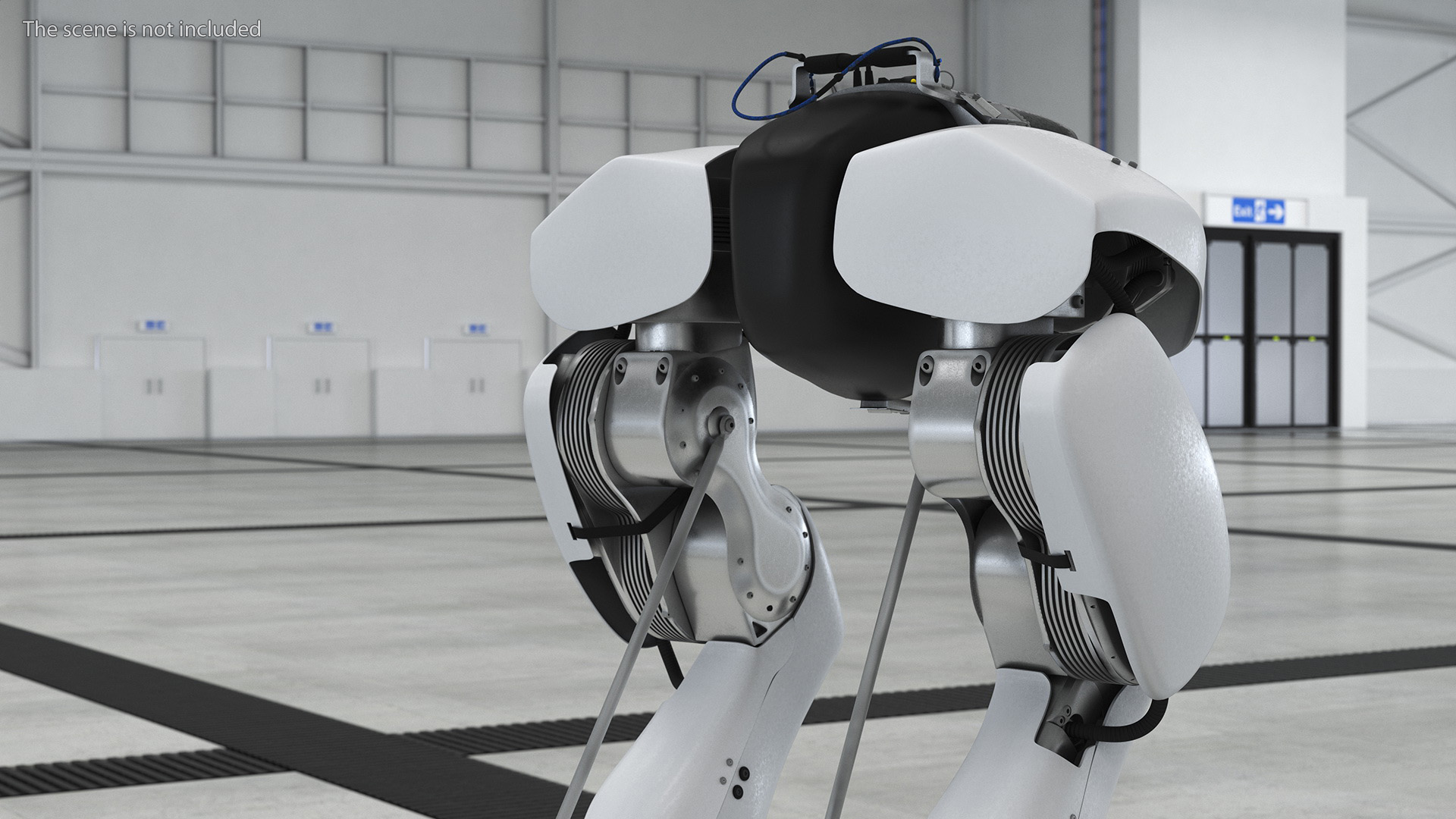 3D model Delivery Robot Grey Rigged for Cinema 4D