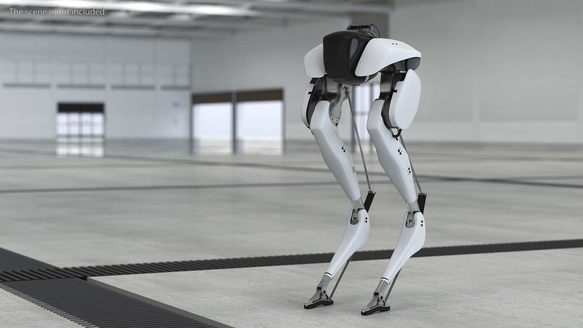 3D model Delivery Robot Grey Rigged for Cinema 4D