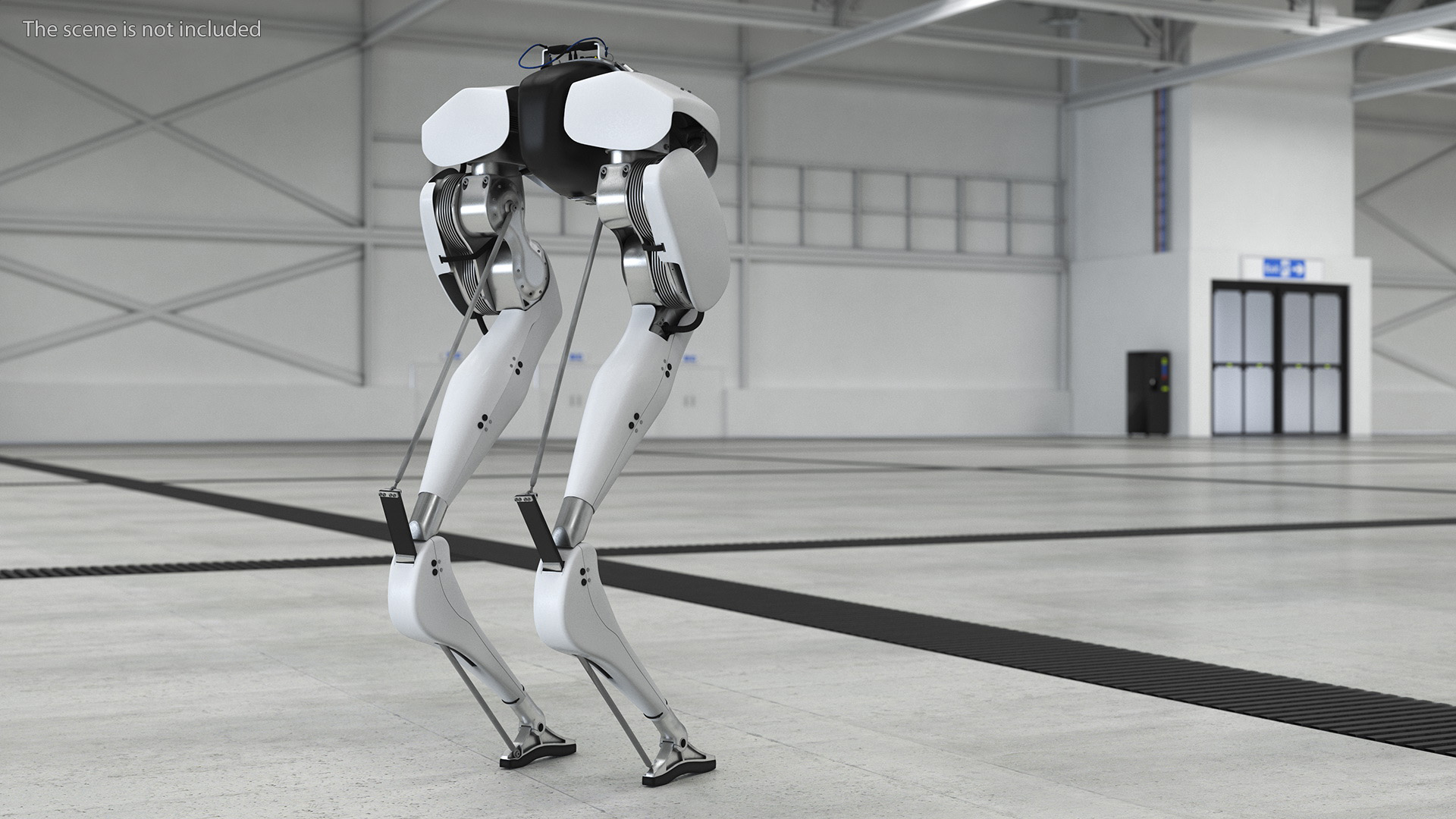 3D model Delivery Robot Grey Rigged for Cinema 4D