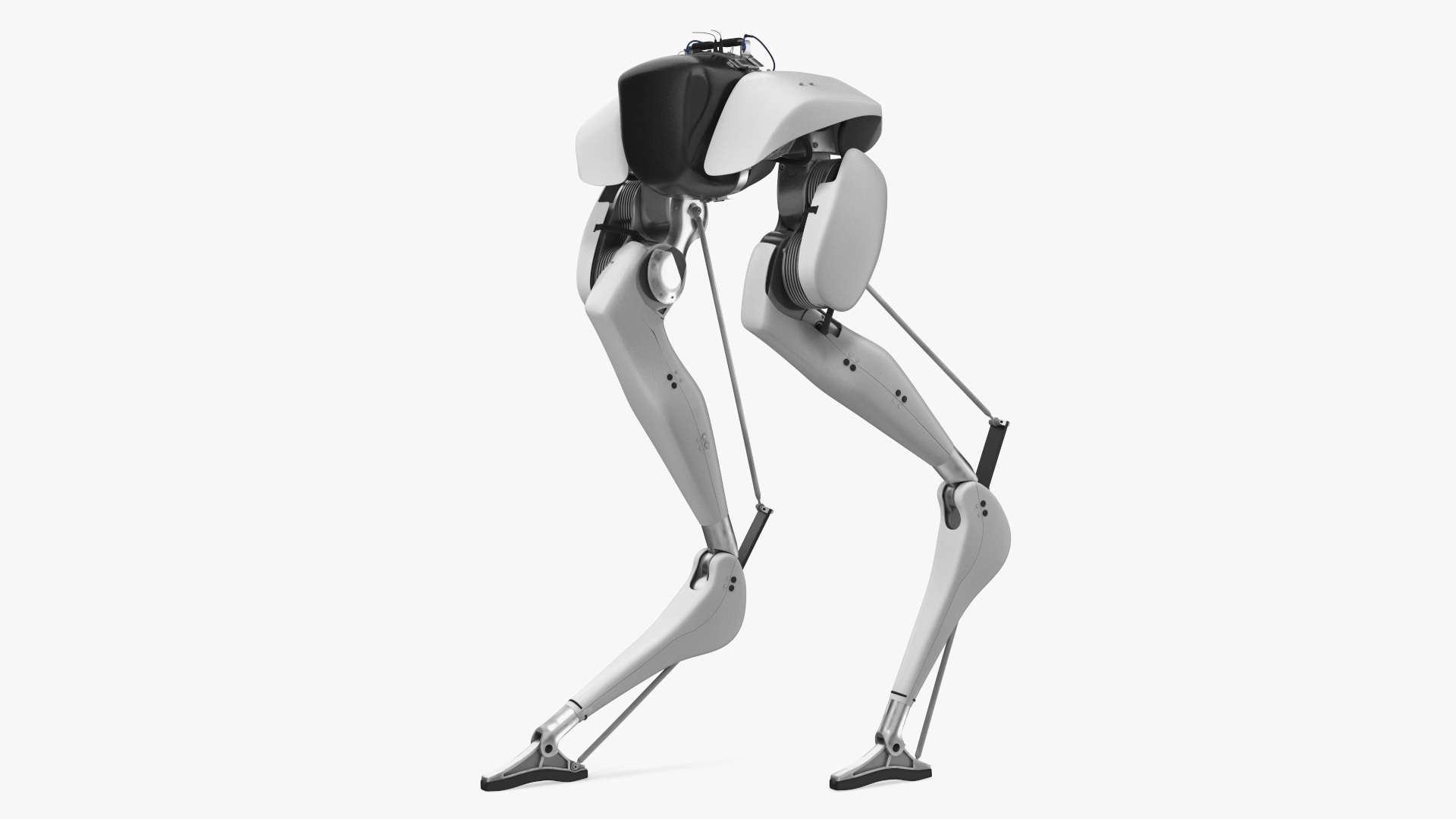 3D model Delivery Robot Grey Rigged for Cinema 4D