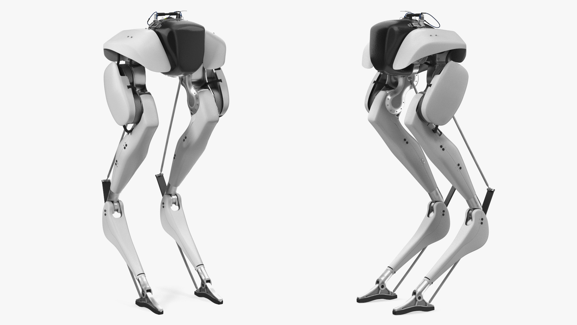 3D model Delivery Robot Grey Rigged for Cinema 4D