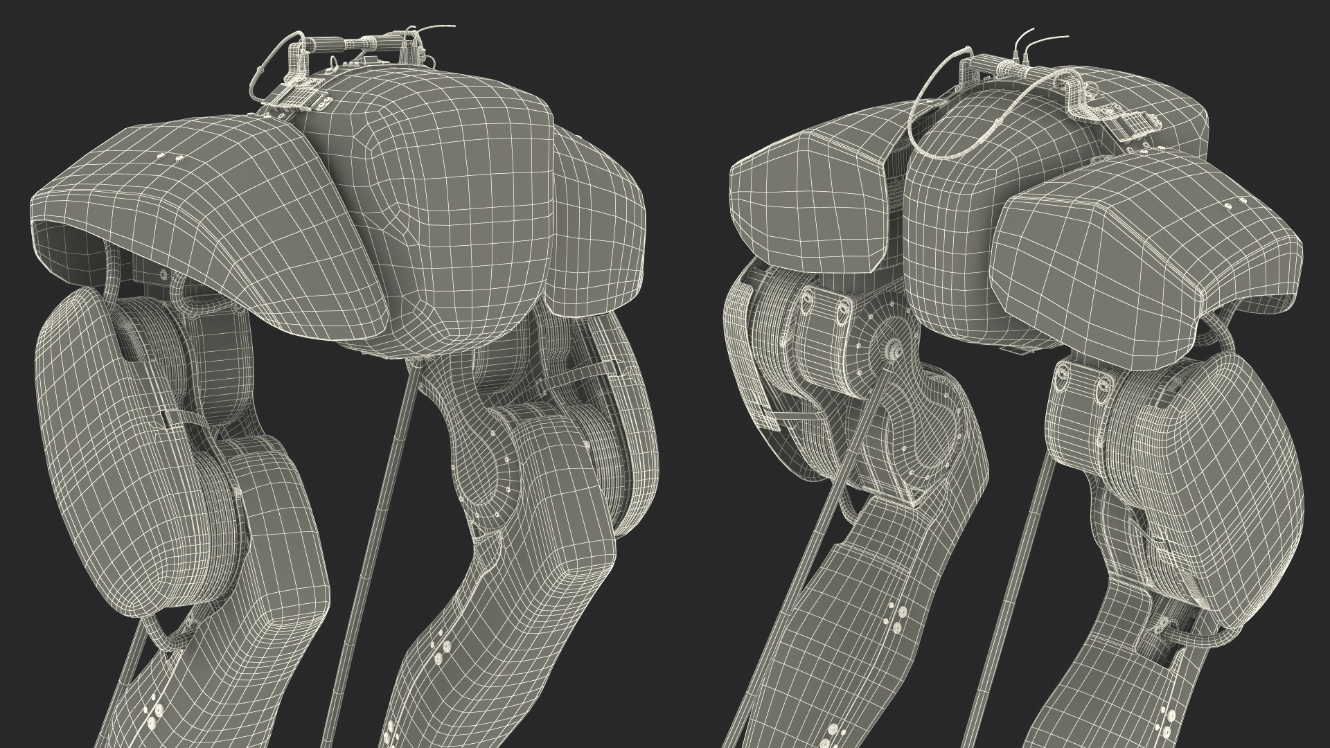 3D model Delivery Robot Grey Rigged for Cinema 4D