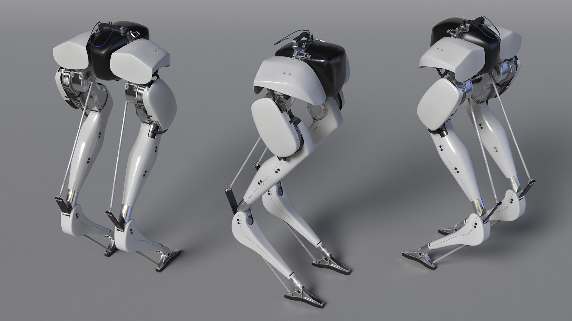 3D model Delivery Robot Grey Rigged for Cinema 4D
