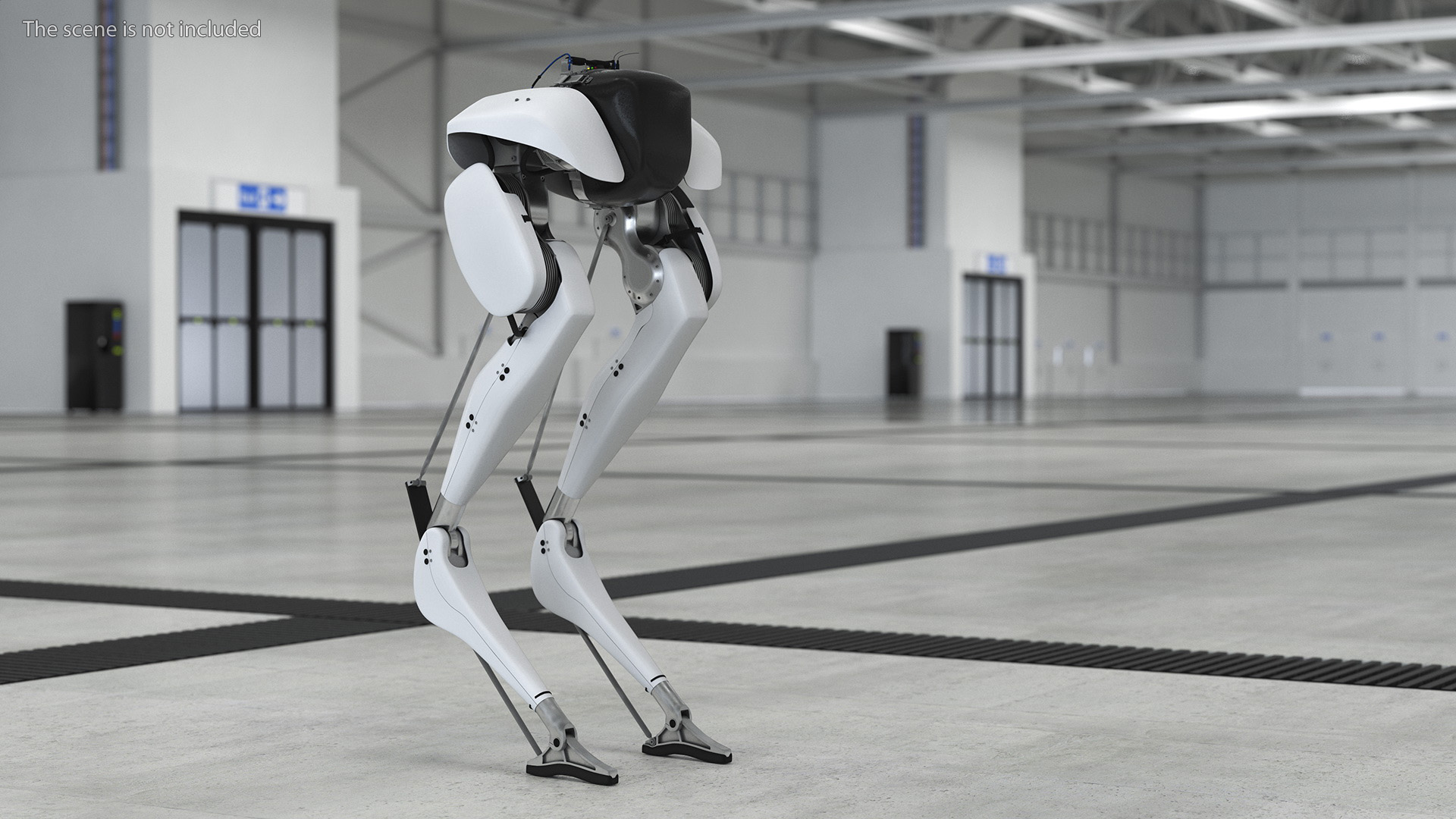 3D model Delivery Robot Grey Rigged for Cinema 4D