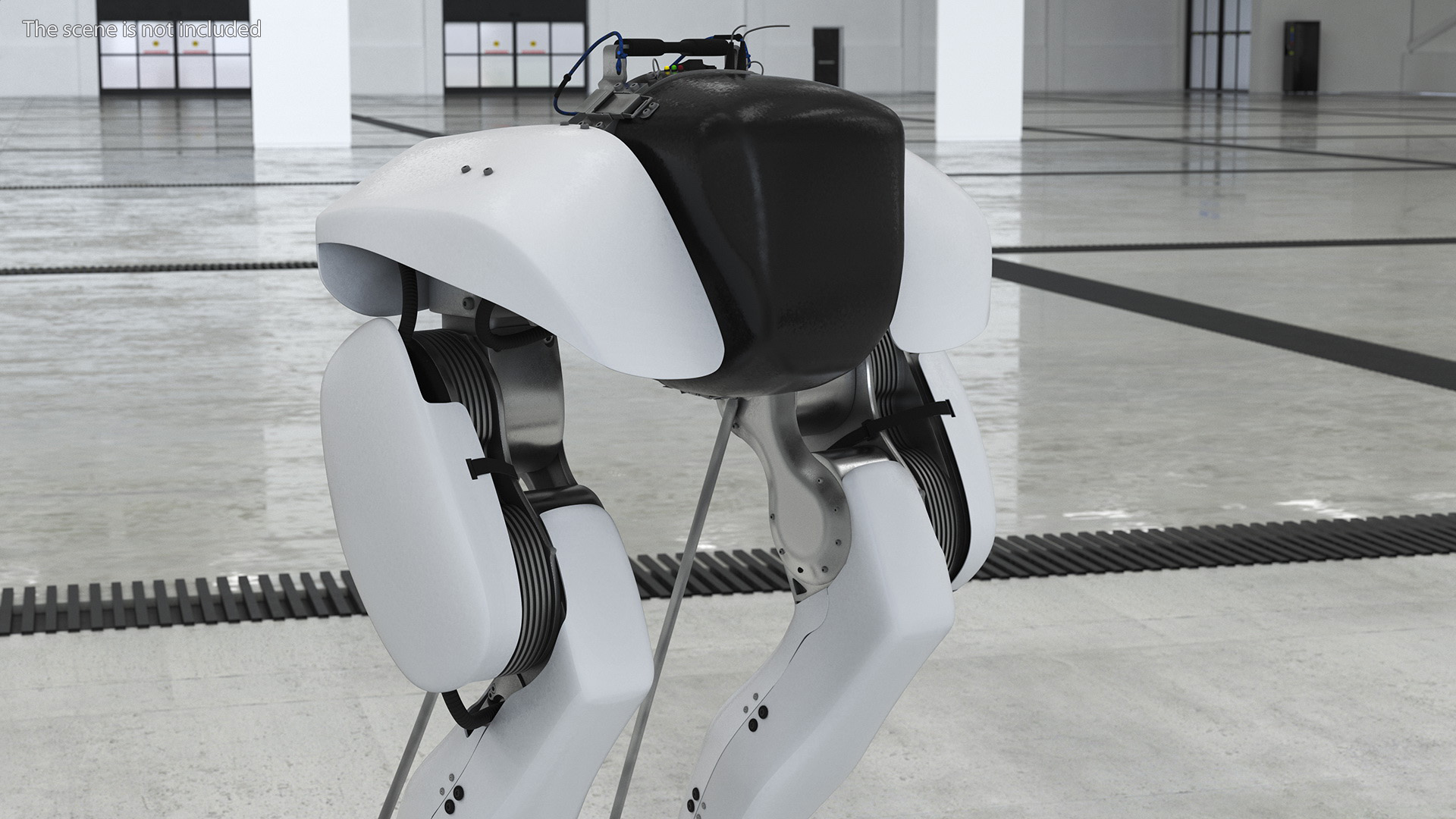 3D model Delivery Robot Grey Rigged for Cinema 4D
