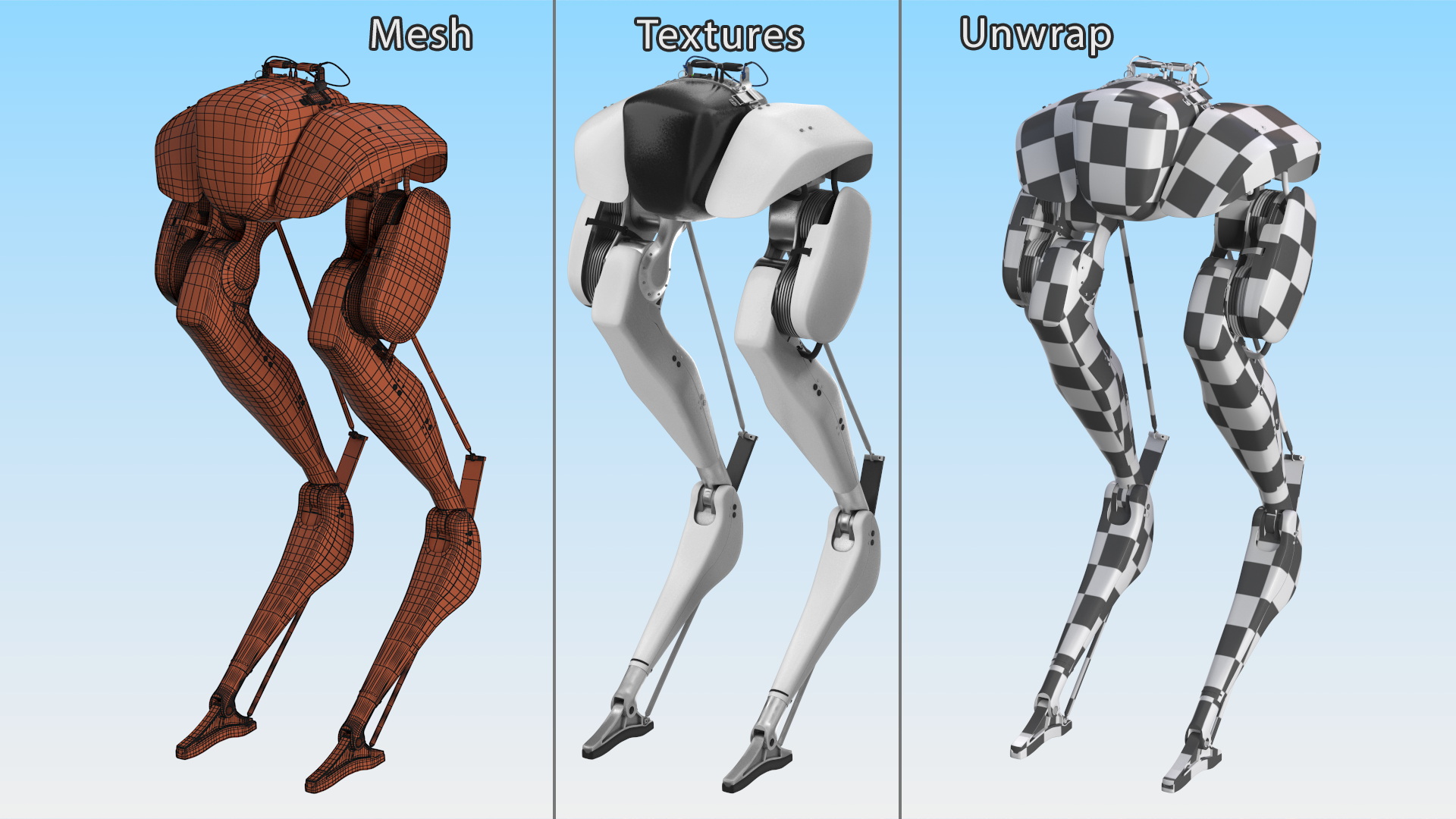 3D model Delivery Robot Grey Rigged for Cinema 4D