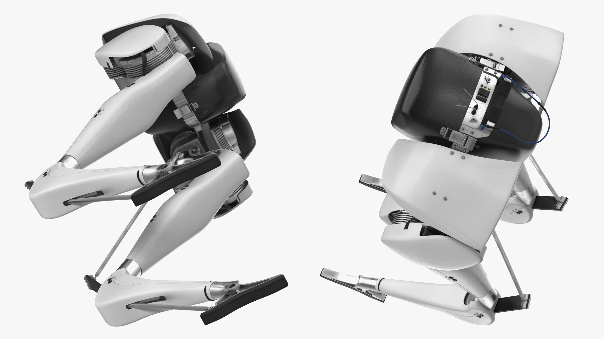 3D model Delivery Robot Grey Rigged for Cinema 4D