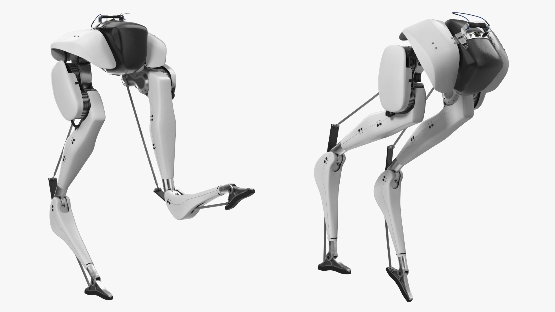3D model Delivery Robot Grey Rigged for Cinema 4D