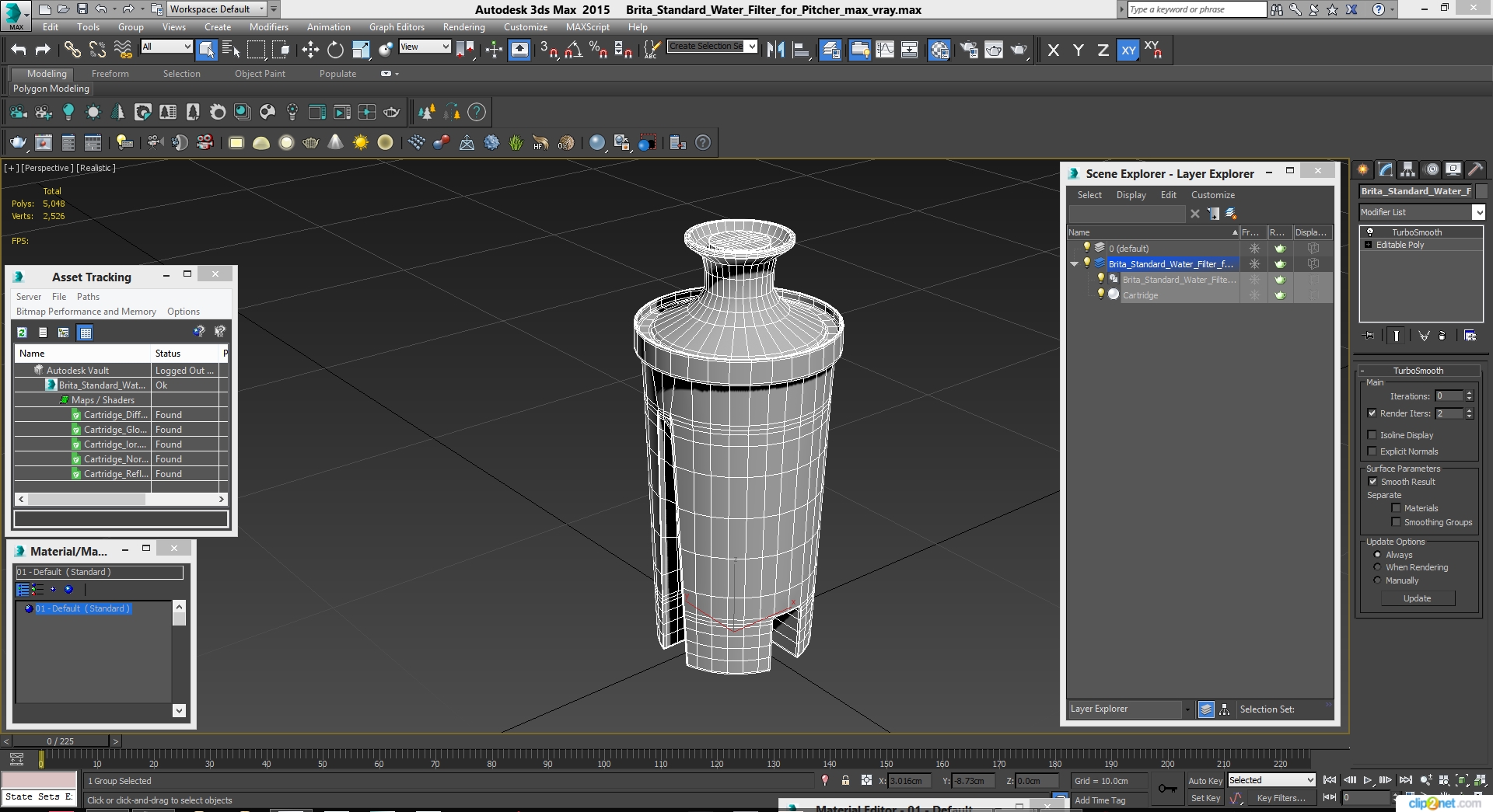 Brita Standard Water Filter for Pitcher 3D model