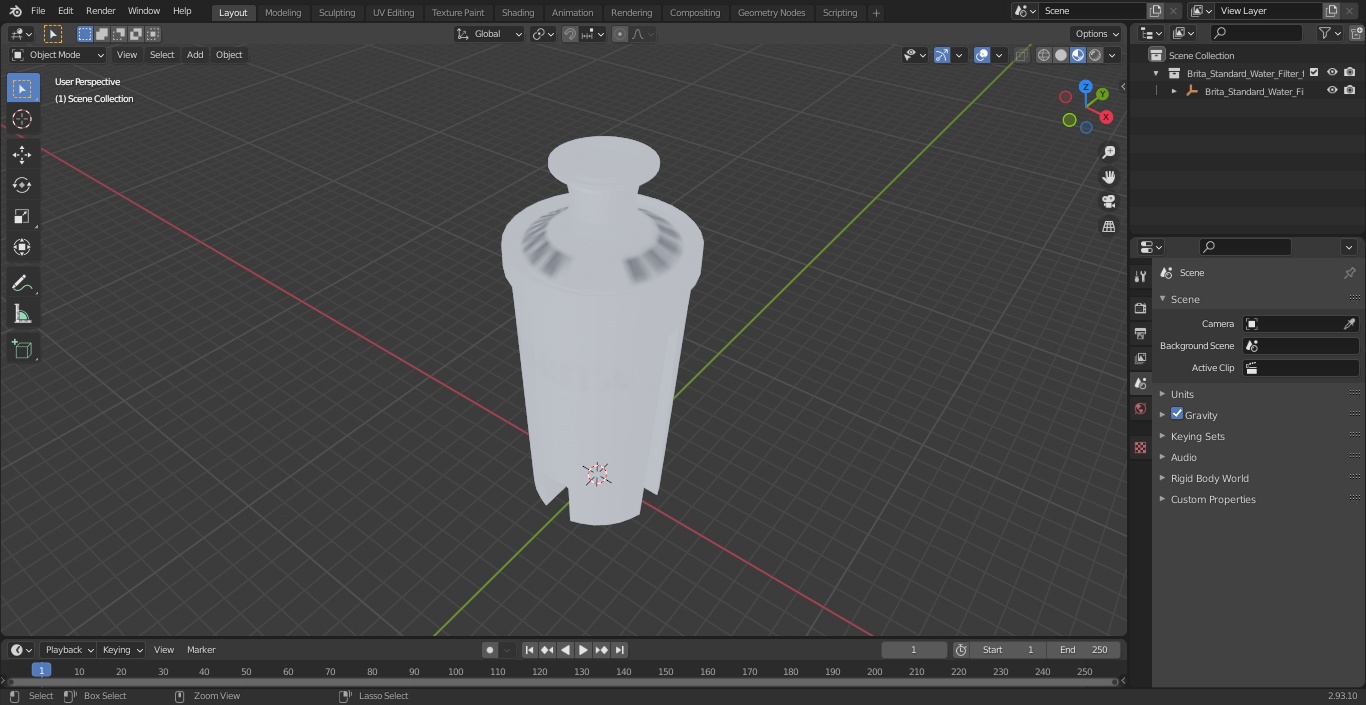 Brita Standard Water Filter for Pitcher 3D model