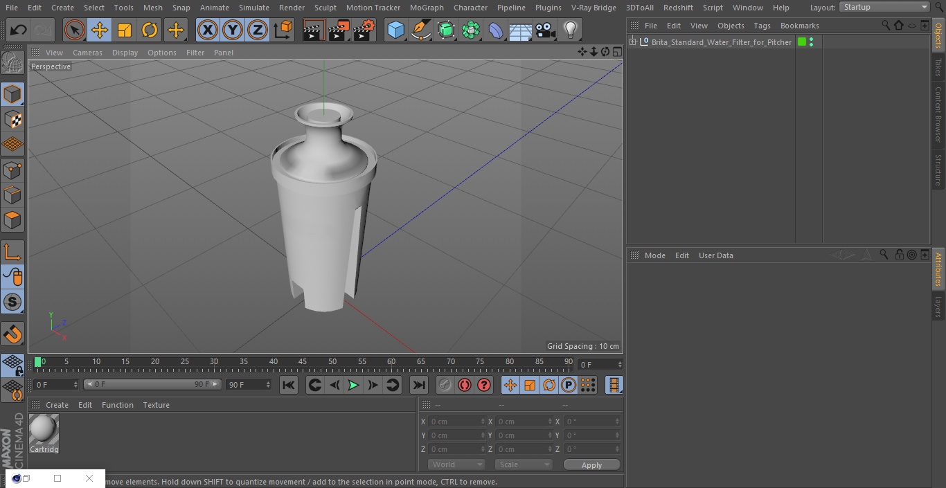 Brita Standard Water Filter for Pitcher 3D model
