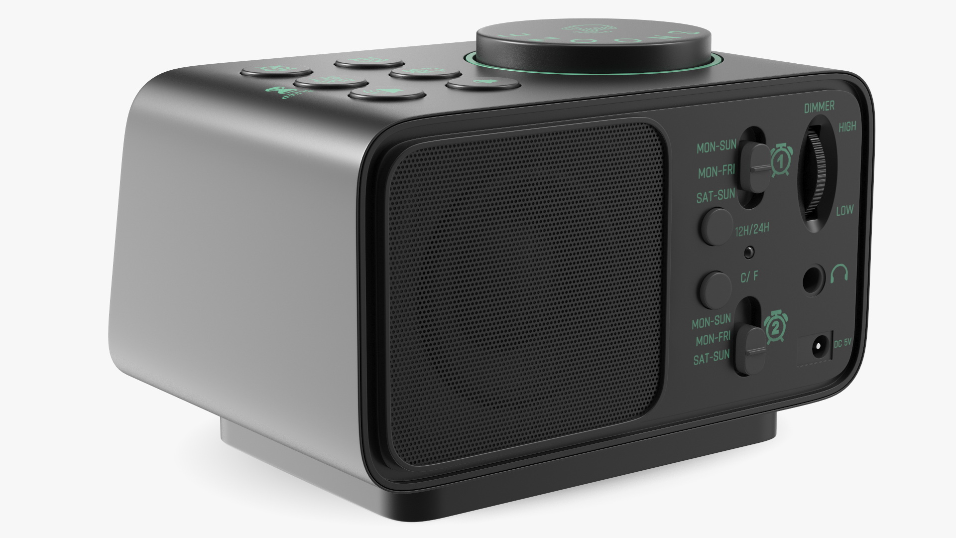 3D Dual Digital Alarm Clock Radio Plastic model
