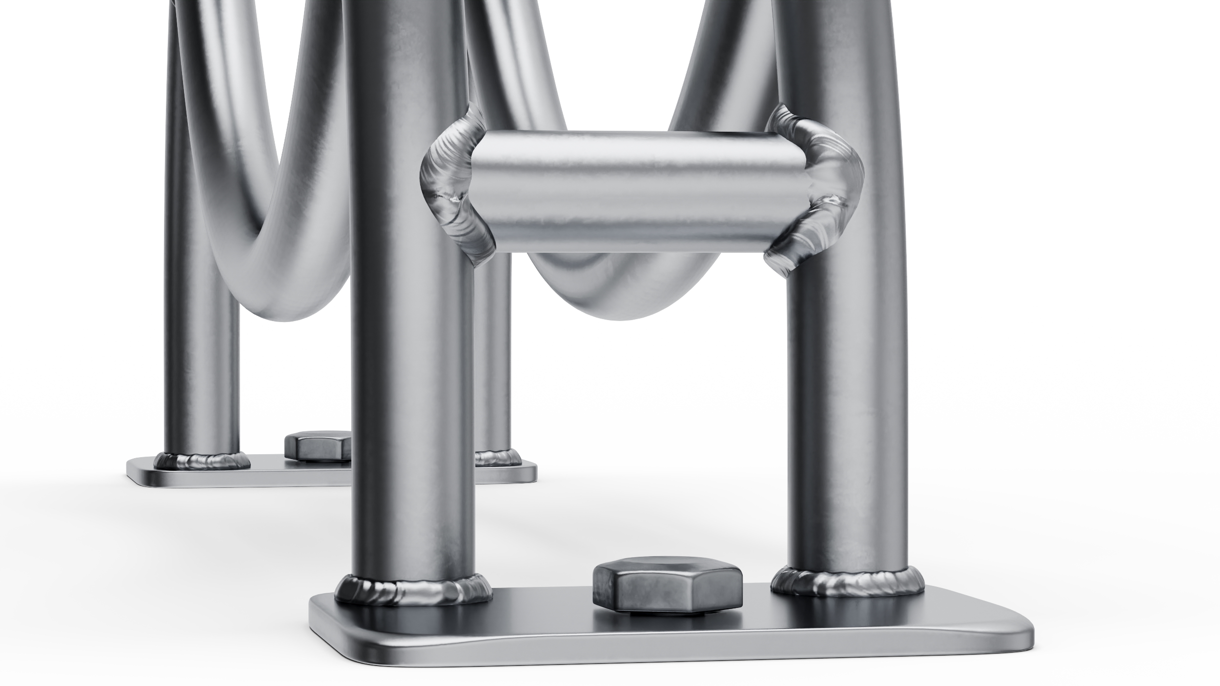 Single Cycle Stand Metal 3D model