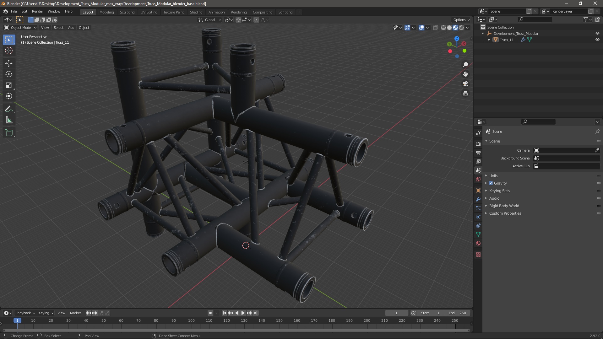 3D model Development Truss Modular