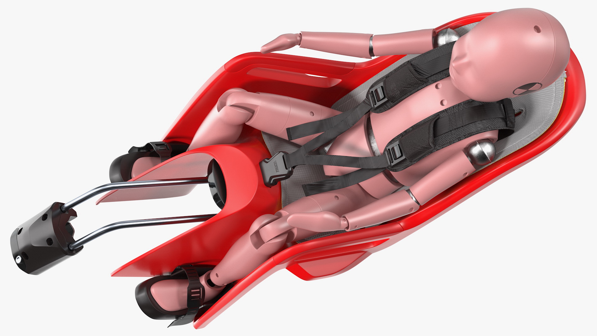 Child Crash Test Dummy in Bike Safety Seat 3D