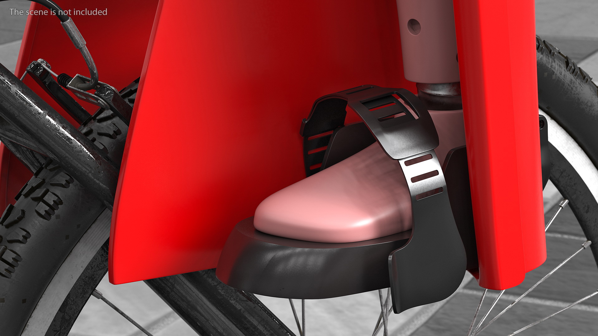 Child Crash Test Dummy in Bike Safety Seat 3D