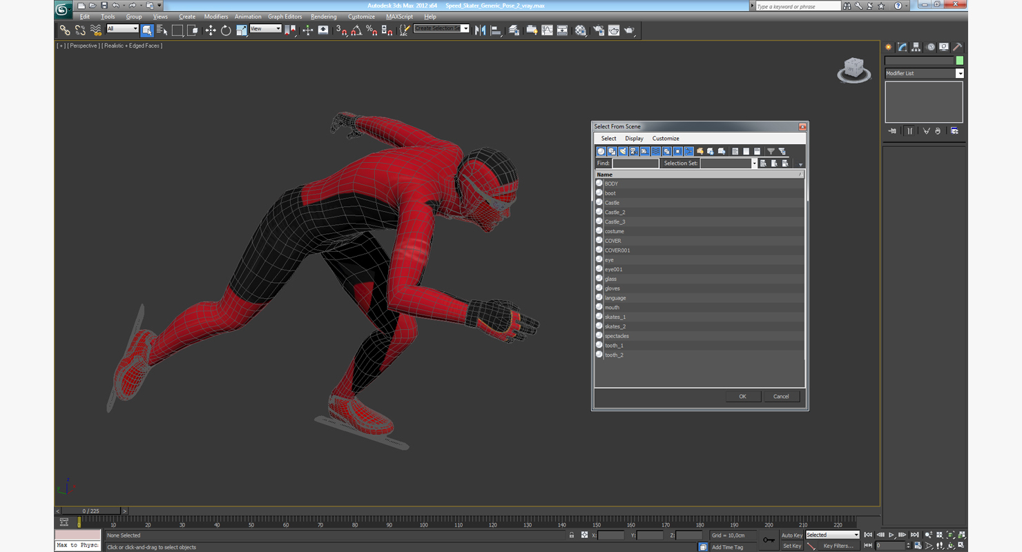 Speed Skater Generic Pose 2 3D