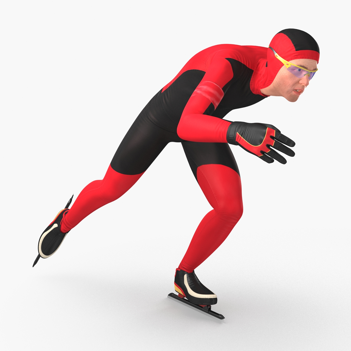 Speed Skater Generic Pose 2 3D