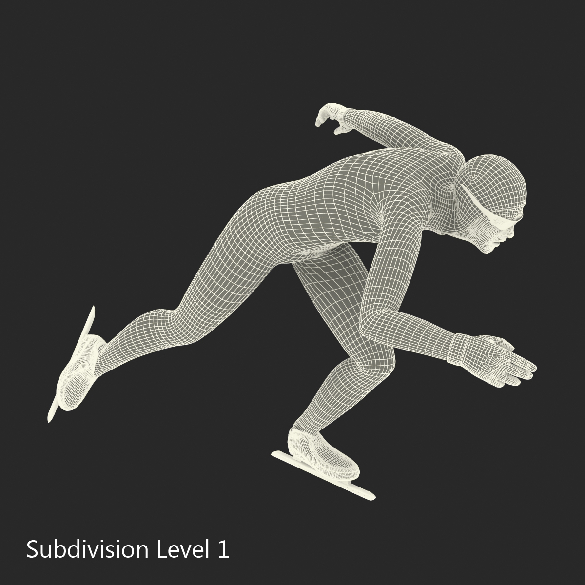 Speed Skater Generic Pose 2 3D