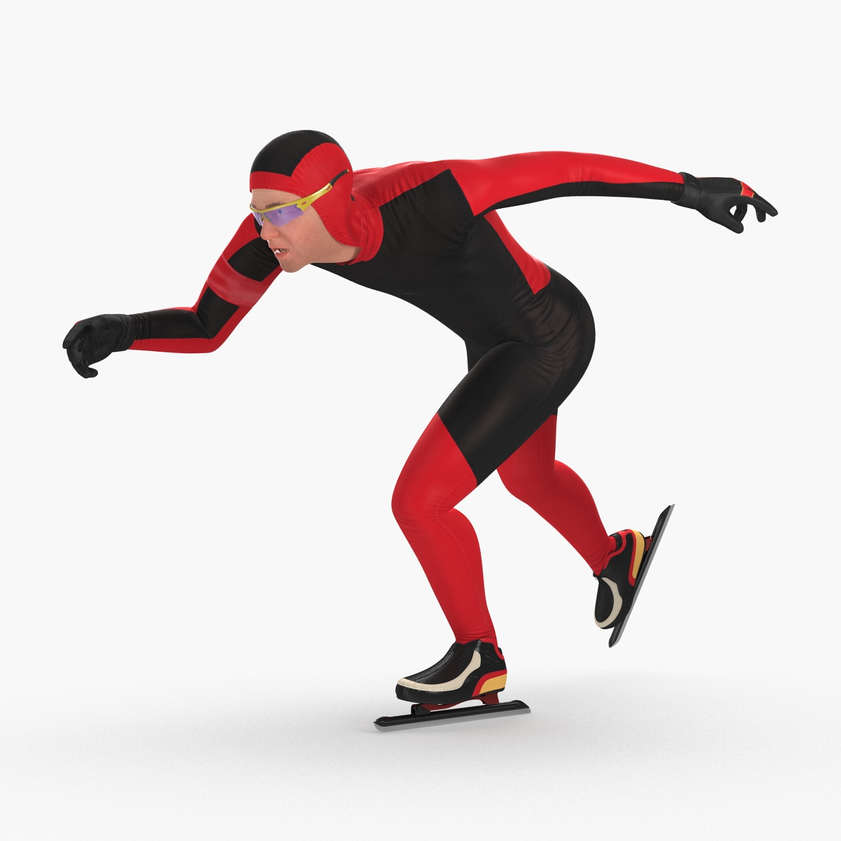 Speed Skater Generic Pose 2 3D