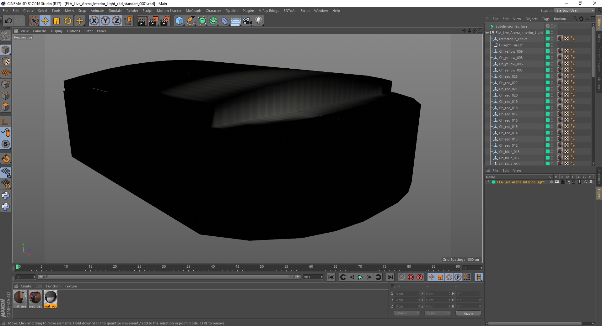 FLA Live Arena Interior Light 3D model