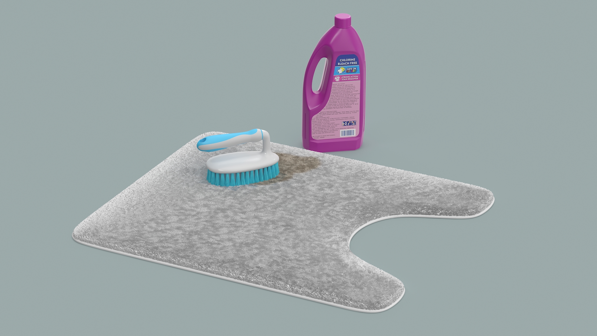 3D Vanish Cleaner and Bathroom Contour Rug Fur model