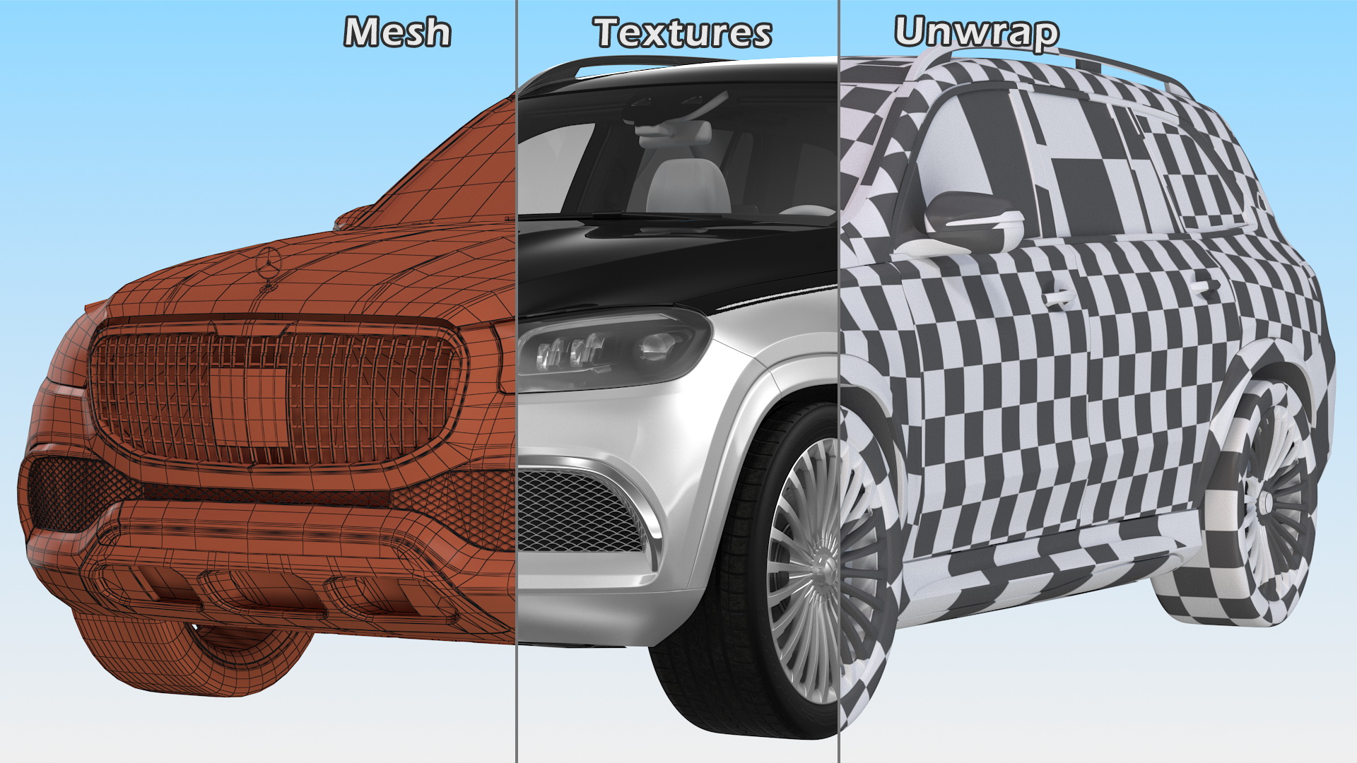 Maybach GLS 600 Silver 3D