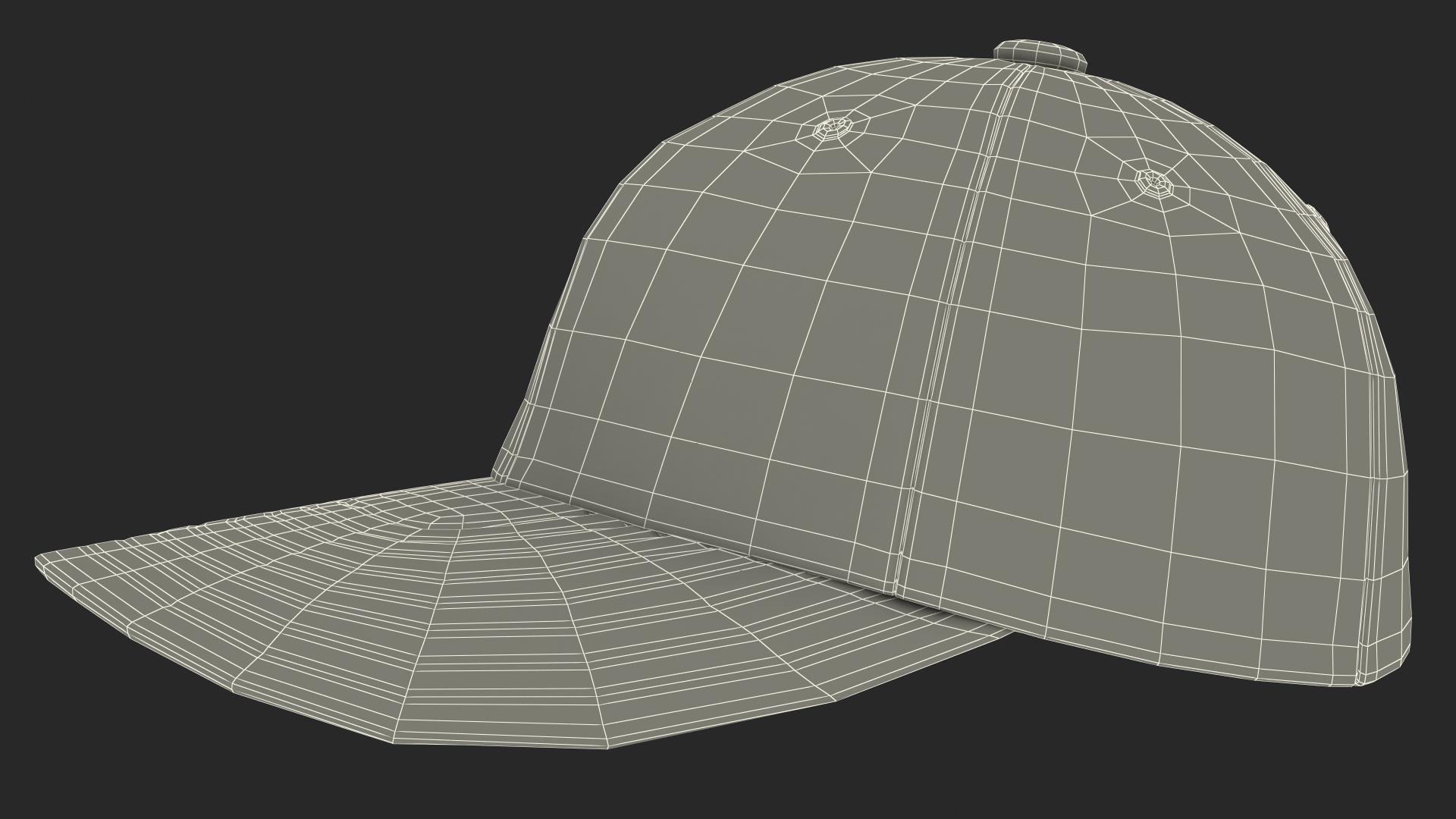 3D Baseball Cap Denim Blue model
