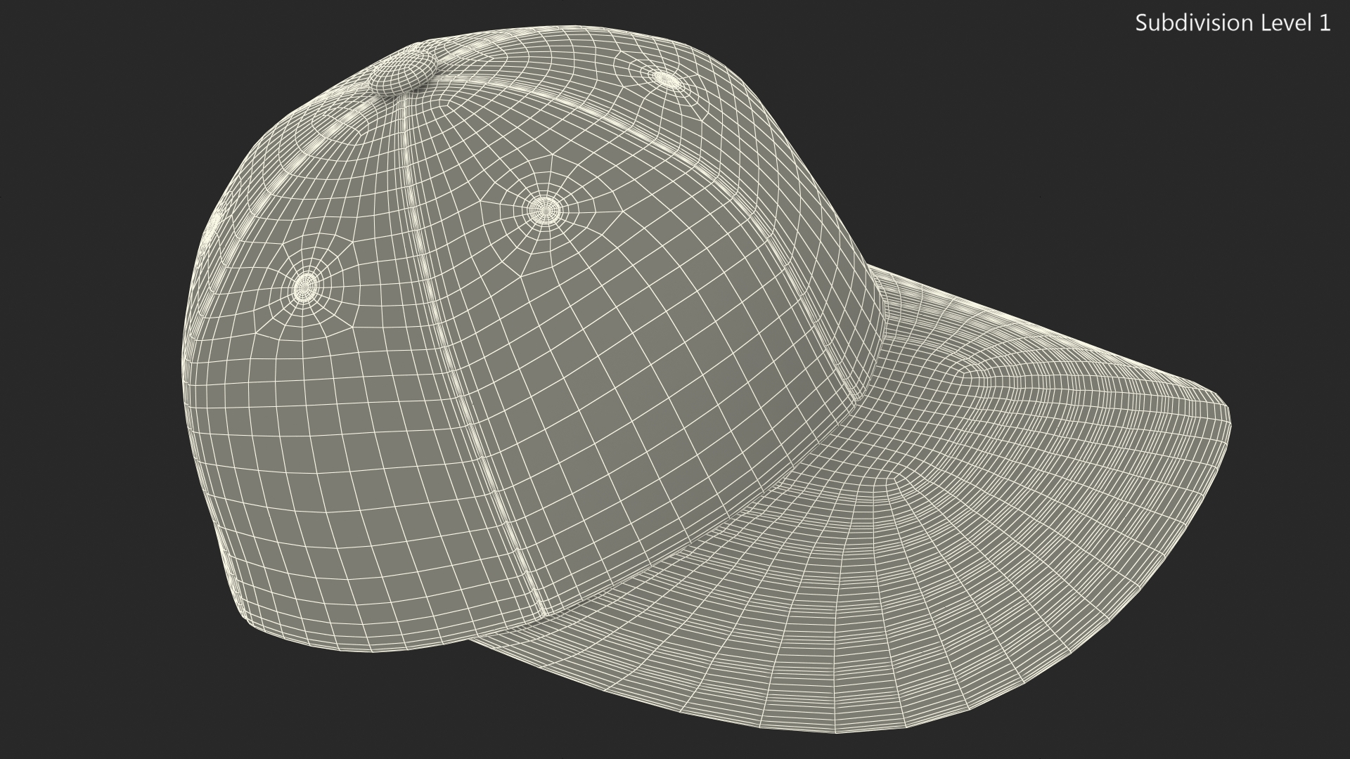 3D Baseball Cap Denim Blue model