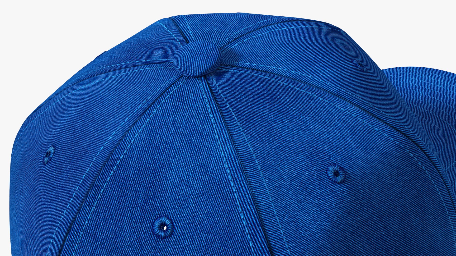 3D Baseball Cap Denim Blue model