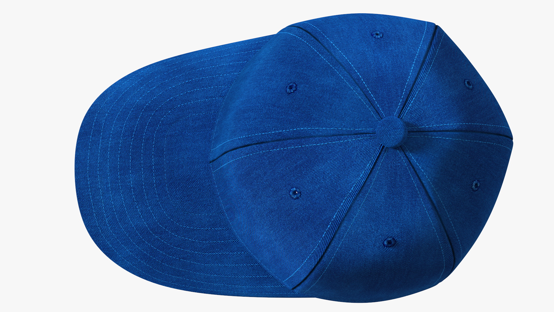 3D Baseball Cap Denim Blue model