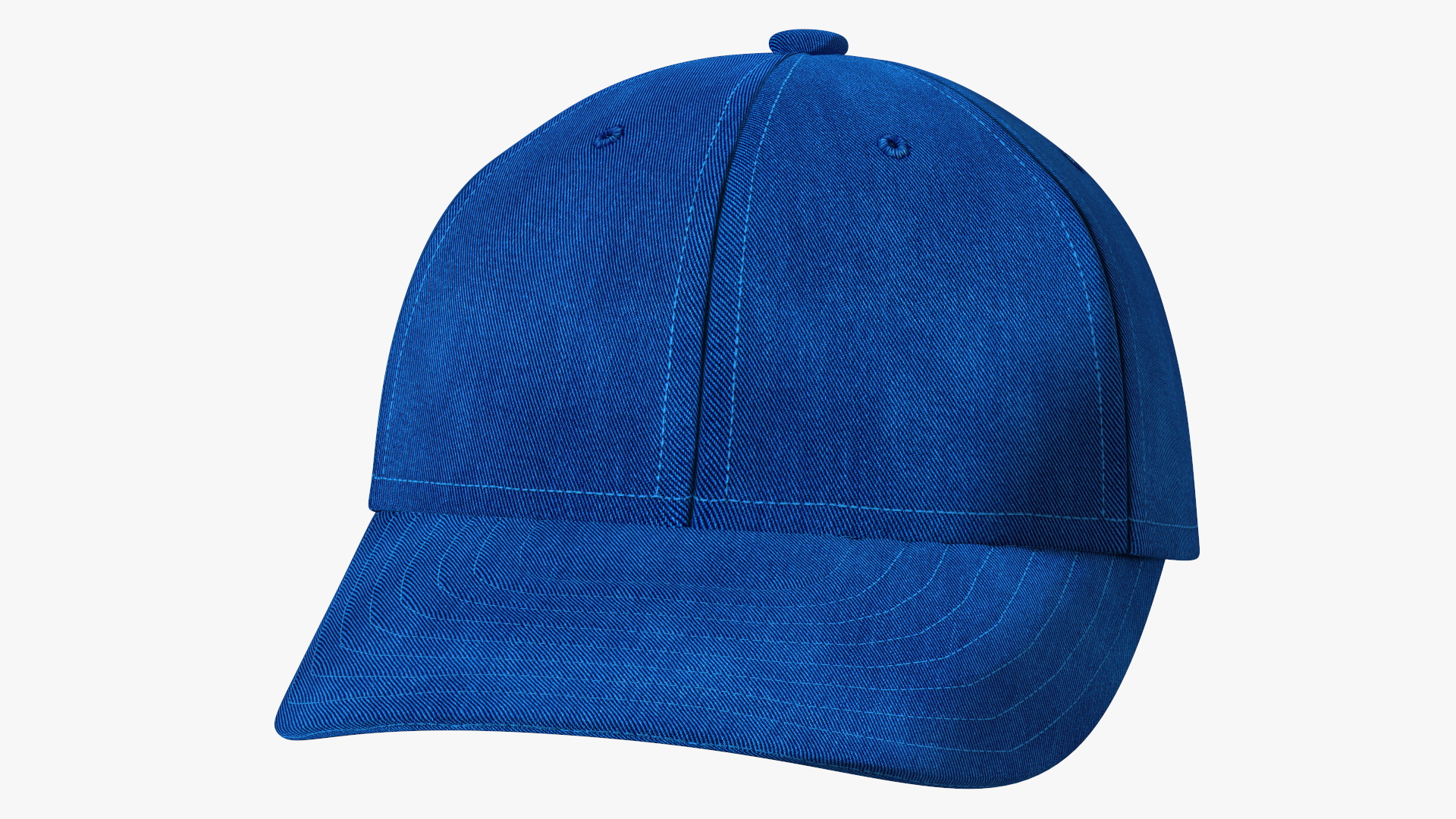 3D Baseball Cap Denim Blue model